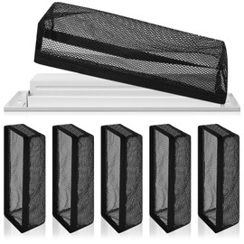 Zonon 6 Pcs Floor Register Cover Trap 4 x 10 Inch Floor Air Vent Cover Screen Hoods Filters Mesh Net Trap for Home Air Ventilation Wall Ceiling Household Duct,Black