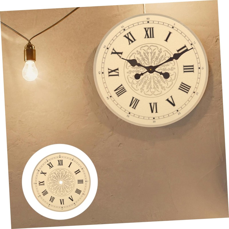 Gadpiparty 2pcs DIY Aluminum Clock Dial Replacement Round Dial for