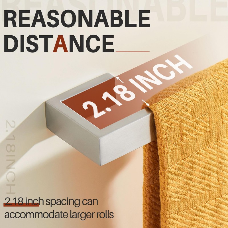 KOKOSIRI Hand Towel Bars Bath Towel Holder Brushed Nickel Wall