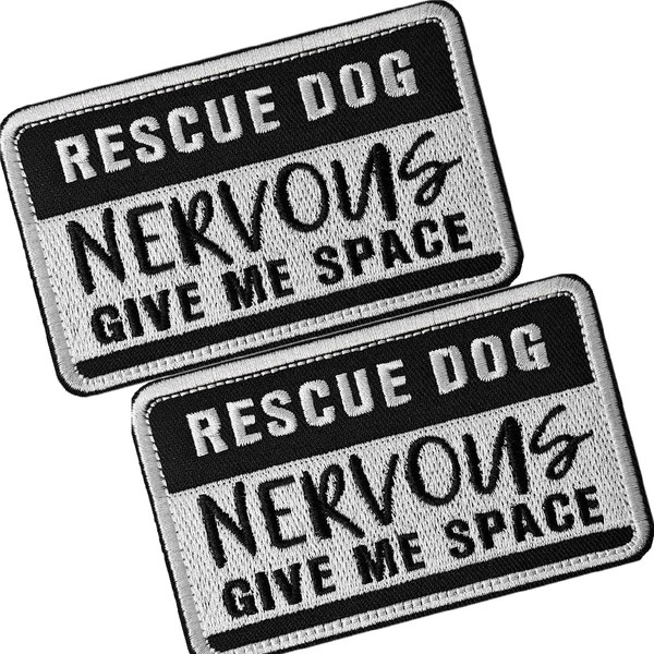TXSN 2PCS Rescue Dog Nervous Give Me Space Patches, Tactical