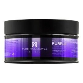 MARTHA DEBAYLE HAIR TECH Platinum Purple Mascarilla. Matiza y neutraliza. Con extracto de Orquídea, 200 ml.