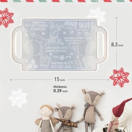 14 Inches Silicone Tray Mold, Large Rolling Tray Molds Christmas, Rectangle Resin Tray Molds with Handles for Resin Making Dish Tray Craft DIY at Home by TANLOMY