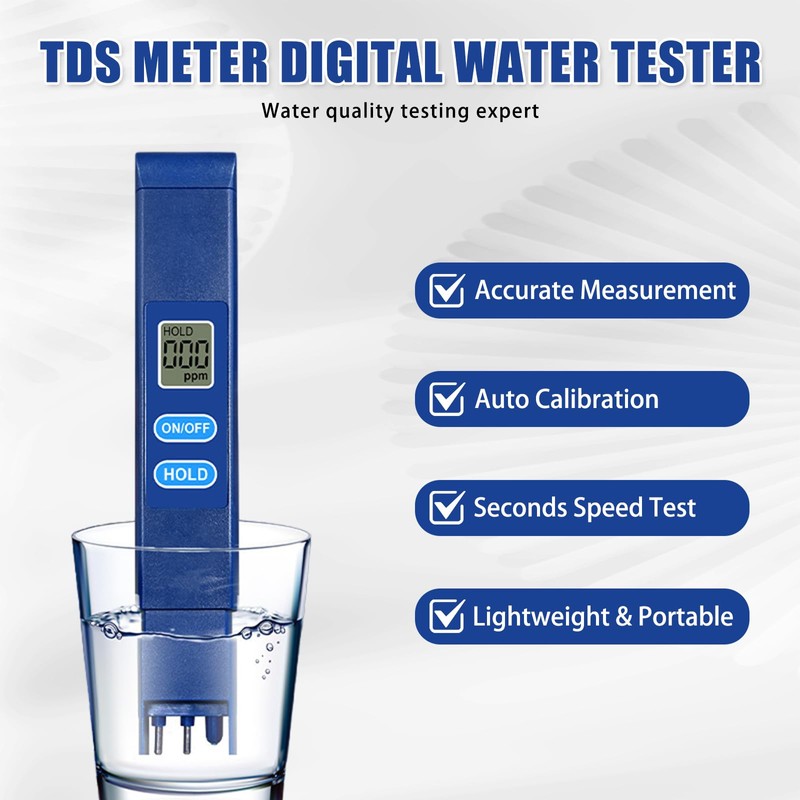 ExcellaElite TDS Meter, TDS Meter Digital Water Tester with 0-9990