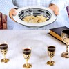 Bekith 2 Pack Communion Plates for Church, Communion Ware Stainless
