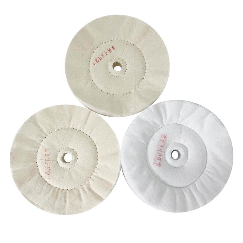 Soft Flannel Polishing Wheel for 16" Woodworking 3-Step Lathe Buffing