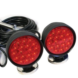 4 inch heavy duty super bright led towing lights, 30ft cord, 4 rnd