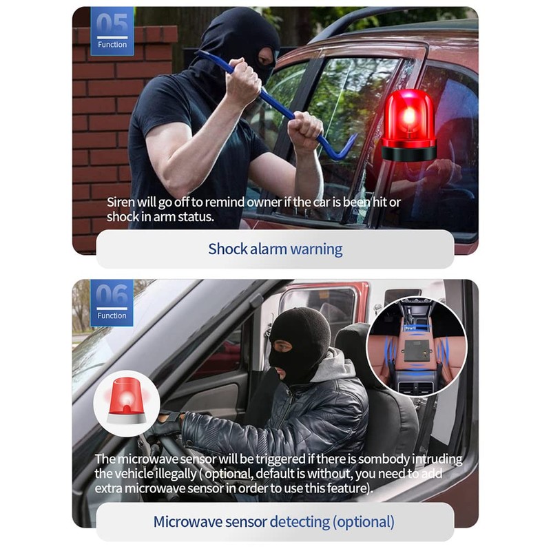 EASYGUARD EC207-M9 2 Way Car Alarm System with 1.73'' LCD