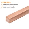 sourcing map Copper Flat Bar, 0.59 Inch Thickness x 0.59