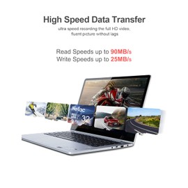 Netac 32GB Micro SD Card Micro Mini SD Card SDHC UHS-I Memory Card, High Speed TF Card up to 90MB/s - Full HD Video Recording U1, Class10, V10, A1