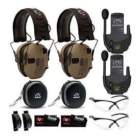 Walker's Razor Slim Electronic Shooting Hearing Protection ULTIMATE RANGE BUNDLE, 2 Pack (12 Items)