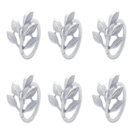 6PCS Napkin Rings Metal Napkin Holders for Wedding Party Dinner Table Decor