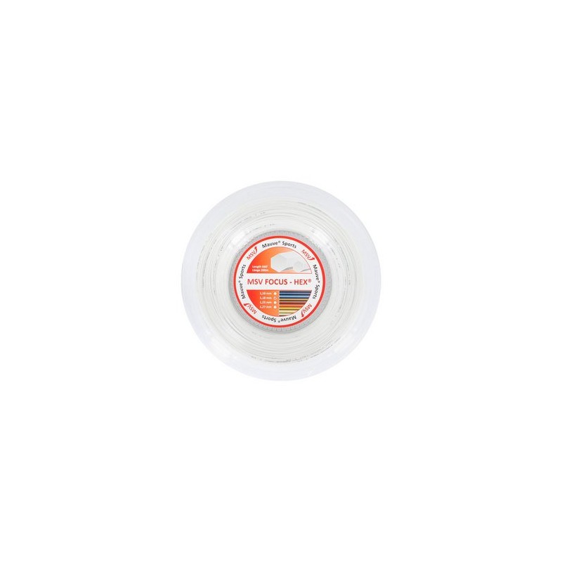 MSV Focus-Hex String Reel - White, 1.18 mm