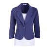 Auliné Collection Blazer de punto de color sólido para mujer,