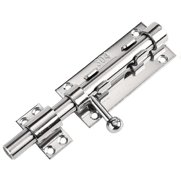 Litensh Door Bolt for Sliding Gates with Hole for Padlock,