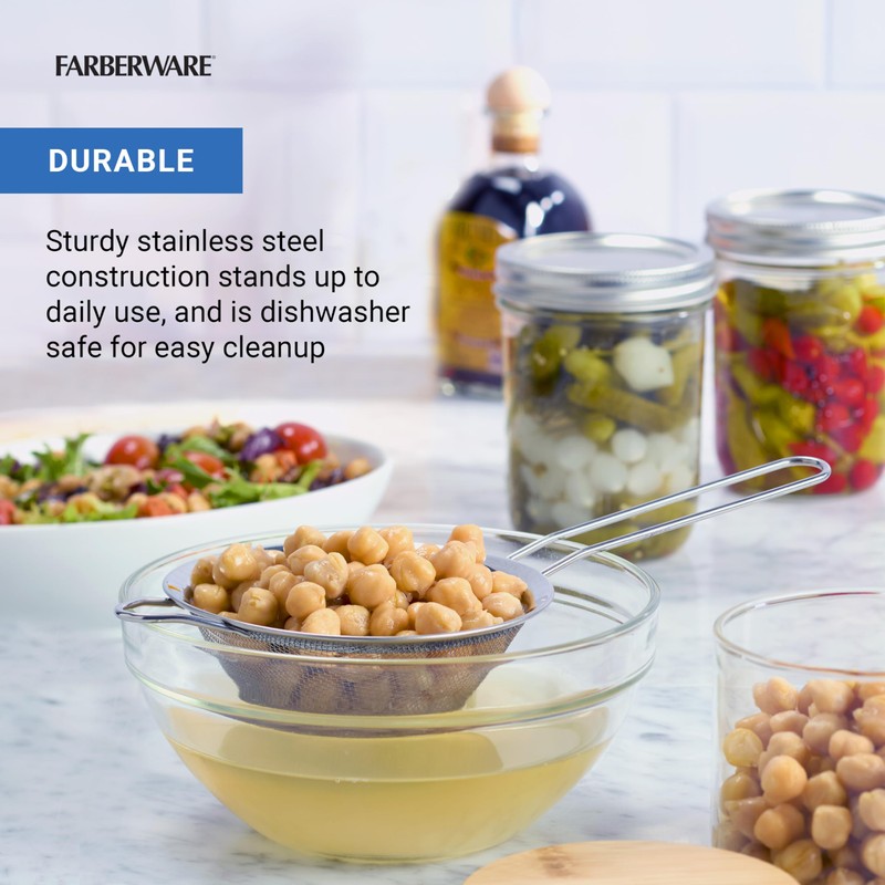 Farberware Professional Set of 3 Strainers, Incudes Small, Medium, and
