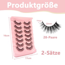 2-Sätze Wimpern Lashes,Wimpern Extensions Falsche Wimpern Falsche Wimpern Künstliche Wimpern,Fake Lashes Künstliche Wimpern Fasching Fake Wimpern,Selbstklebende Wimpern False Lashes