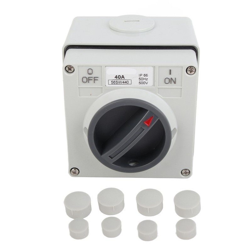 Outdoor Waterproof Switch Socket Isolation Dustproof Rotary OnOff Buttons Indicators