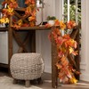 CQURE 9 Pack Artificial Autumn Fall Maple Leaf Garland, 5.9Ft/Piece
