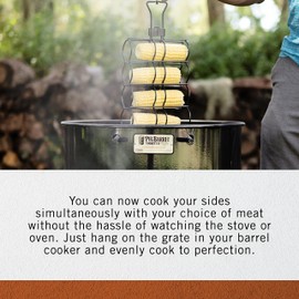 Pit Barrel Cooker Corn Hanger | Grill Meat and Cook Corn on The Cob Simultaneously | Barrel Smoker Corn on The Cob Grill Basket | Hangs 4 Cobs