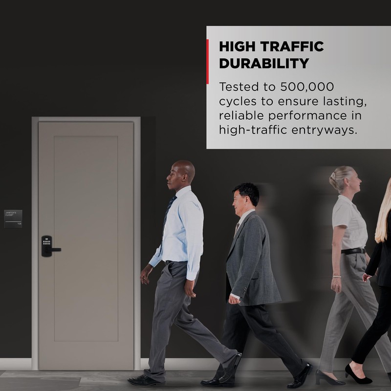 Kwikset SmartCode 955 Light Commercial 10-Button Keypad Matte Black Electronic