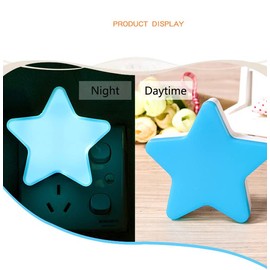 Longben Energy Saving LED Light for Kids, Plug in Night Light, LightSensor, SmartLight, HallwayLights, WallLight, nightlight for Adult (Blue)