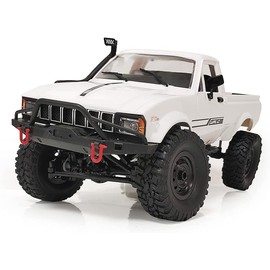 YIKESHU RC Crawler Offroad RC Truck 4x4 Remote Control Rock Crawler WPL C24-1 Pickup Trucks with Led Light, 2.4 Ghz 1/16 Scale All Terrain Car Brushed RTR Gift for Adults