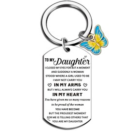 Daughter Birthday Gift For Daughter Adult From Dad Mom Daughter Kids Christmas Birthday Gifts For Daughter Adult Daughter Gift From Mom Dad Proud Of You Gifts For Her Daughter Keychain Inspirational