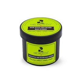 MEL BROS CO. - Hair Style and Beard Was Hybrid - Cera Hibrida para estilizar Cabello y barba. Acabado mate natural. (4 oz / 118 ml)