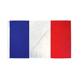 MWS 3x5 France Polyester Flag 3'x5 Super Polyester Nylon Fade Resistant Double Stitched Premium Penant House Banner Grommets
