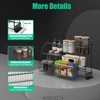 3-Tier Pull Down Cabinet Spice Rack Organizer,Metal Storage Shelf,Retractable Large