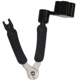 Alnicov Guitar String Winder, Guitar Tweezer Puller Scissor String Tool, 3-in-1 Multifunctional Guitar Maintenance Tool for Guitar, Black