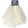Beistle White Poly Shakers, 2-Count, Cheerleading Pom-Poms for Sports Events,