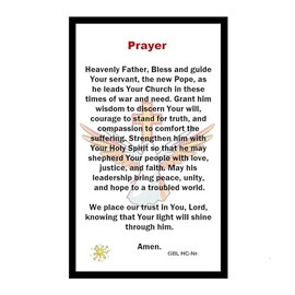 Gifts by Lulee, LLC Leo XIV new Pope Support carry with you prayer card - let your faith be a beacon of hope