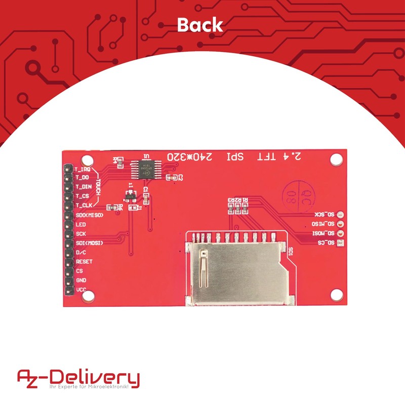 AZDelivery 1 x 2.4 Inch LCD TFT Touch Display -