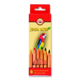 KOH-I-NOOR N Jumbo Coloured Pencil (Pack of 6)