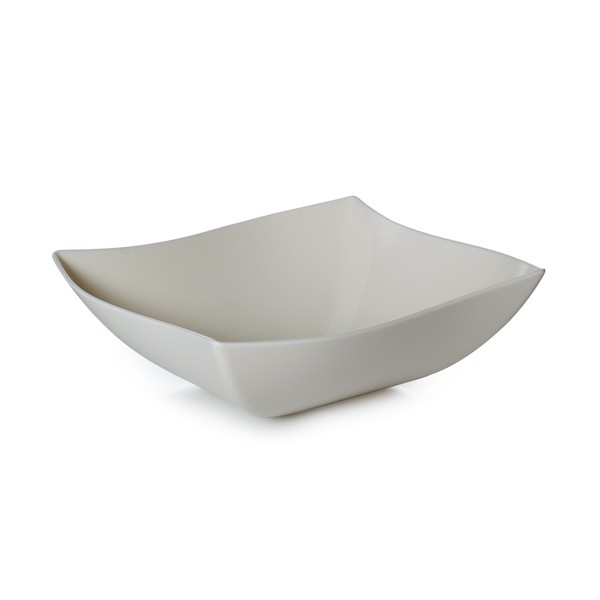 Fineline Settings Wavetrends Bone China-Like Square 32 oz. Serving Bowl 50 Pieces