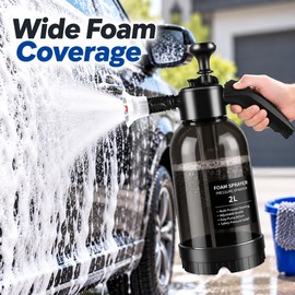 2L Hand Pressure Foam Sprayer for Car Washing – Fan Spray with Pressure Relief Valve for Home Car Care