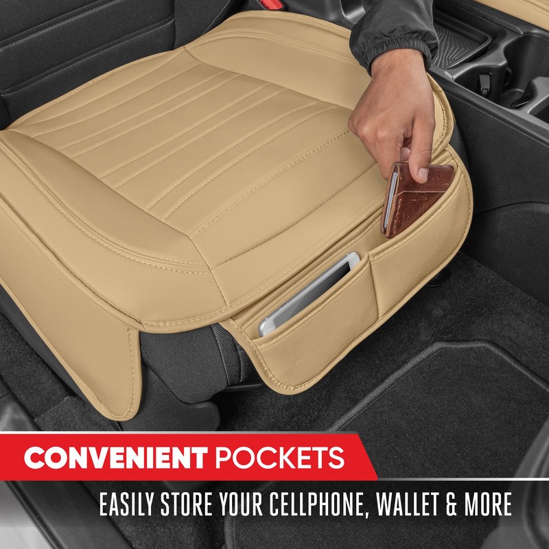 Motor Trend Seat Covers for Cars Trucks SUV, Faux Leather