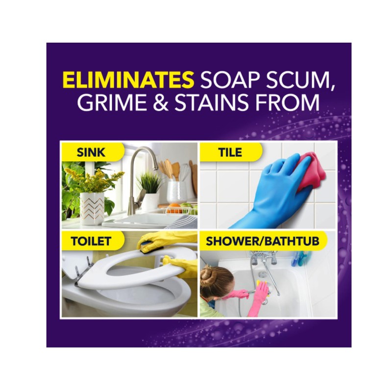 OxiClean Foam-Tastic Foaming Bathroom Cleaner Aerosol Spray, Changes Color When