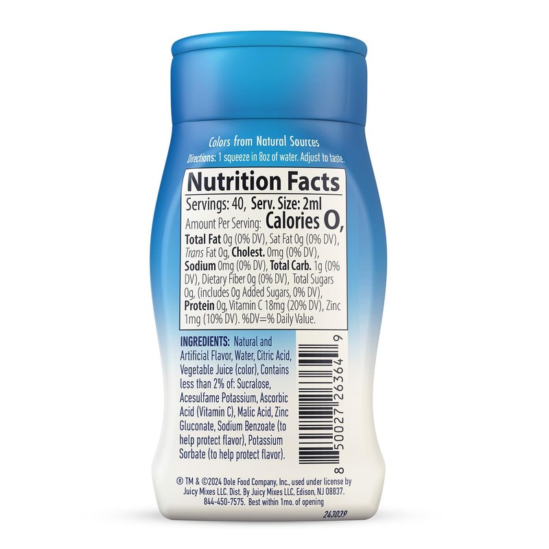 Juicy Mixes Dole Tropical Splash Liquid Water Enhancer - Sugar