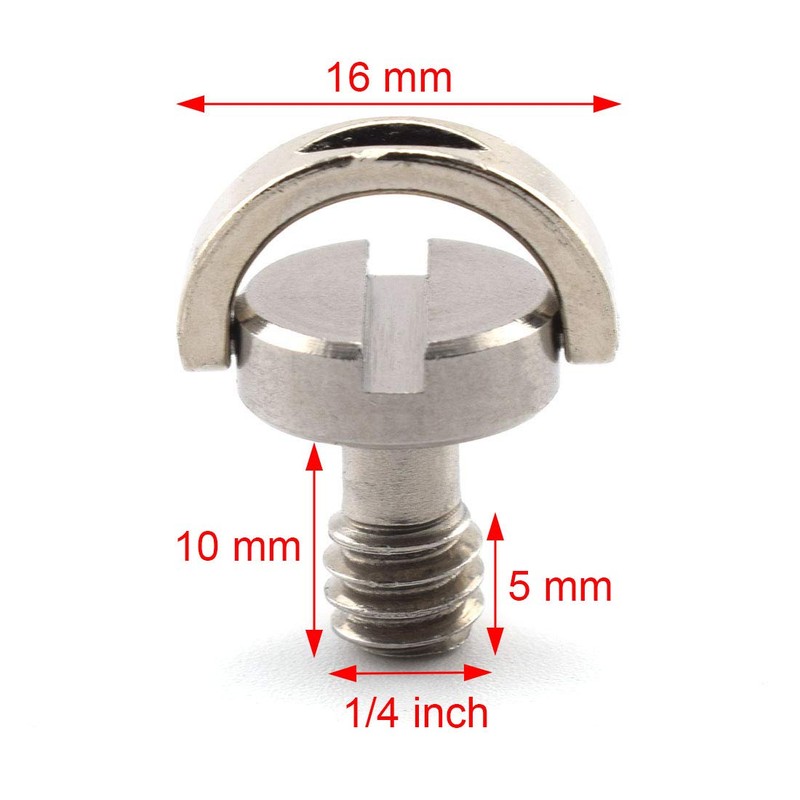 1/4"-20 D-Ring Camera Fixing Screw, SDTC Tech 2 Pack D