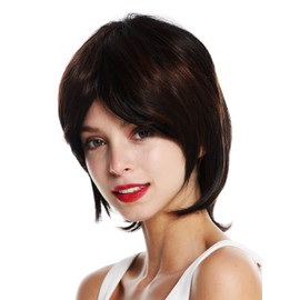 WIG ME UP ETW7098A-1BH30 Women's Wig Short Wavy Parting Layered Black Highlighted Copper Brown Highlights