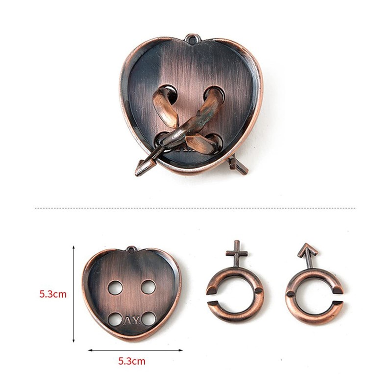 Joyeee Brain Teaser Puzzles, Metal Puzzle Set IQ Test Game,