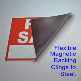 For Sale Sign Flexible Magnet 8 x 10.75 Inch. Weather and Fade Resistant.