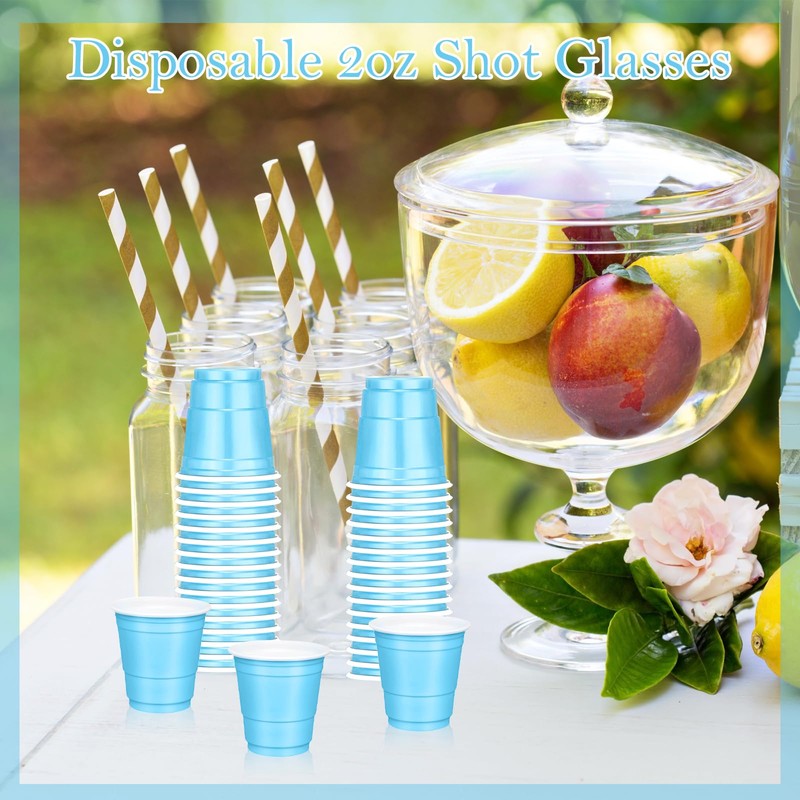Yaure Joy 30 Pcs Disposable 2oz Shot Glasses Plastic Cups