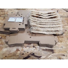 Duncan Family Farms 10 -  Chick Shipping Box Kit - Boxes (Holds 25 Chicks) excelsior pads and Grogel