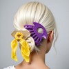 1Pc Yellow Women Girl Bow Satin Ribbon Ponytail Scarf Hair