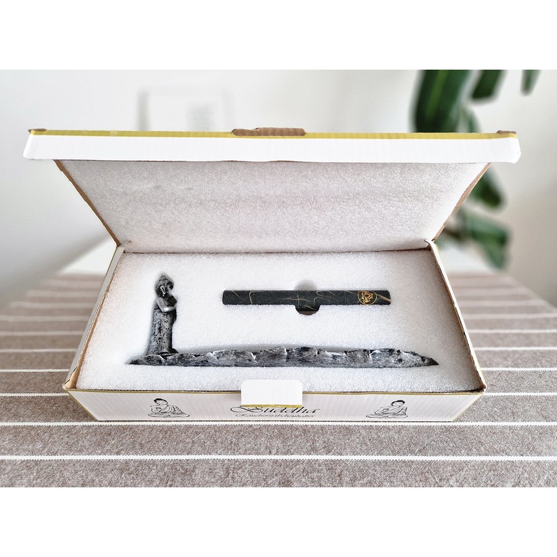MFunke Buddha Incense Holder with 30 Incense Sticks for Aromatherapy