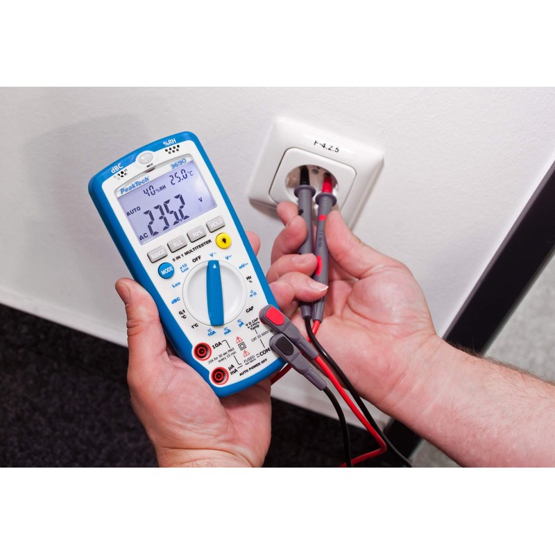 PeakTech"5 in 1 Multi Functional Digital Multimeter with Temperature, Humidity