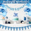 Decorazioni per 18° compleanno, palloncini blu per 18° compleanno, striscione